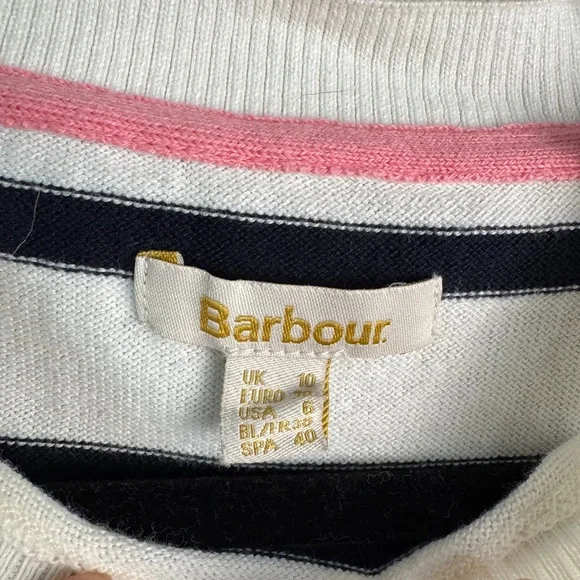 Barbour Bradley Stripe Knit Jumper - size US 6 perfect used condition - Picture 5 of 6